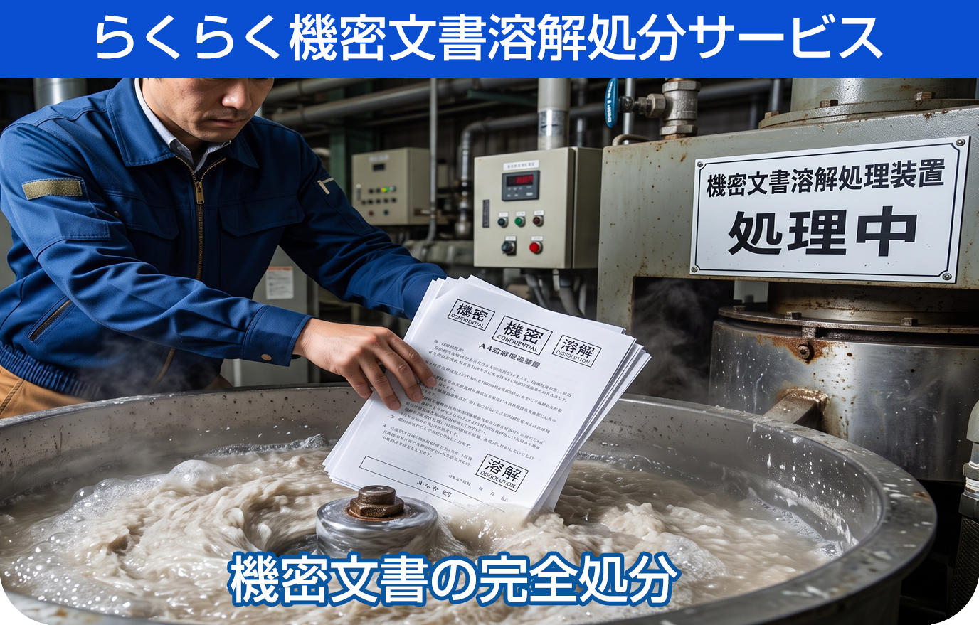 らくらく機密文書溶解処分サービス